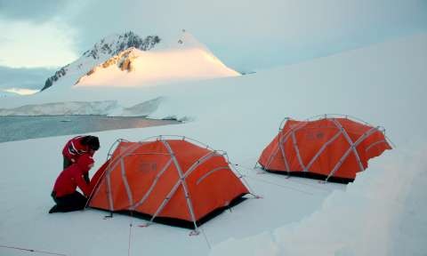 Camping in Antarctica
