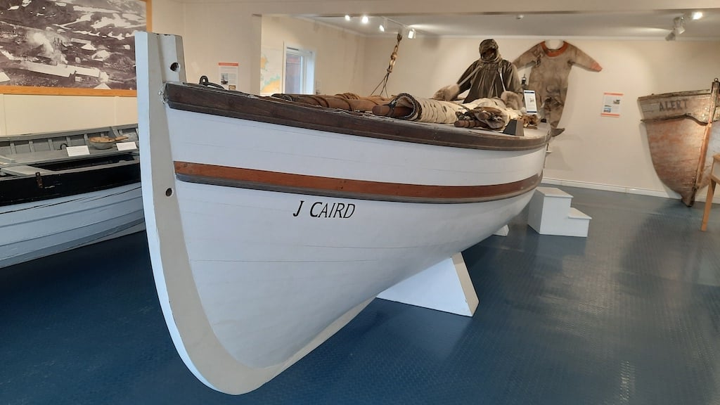 Replica of the James Caird in the South Georgia Museum, Grytviken