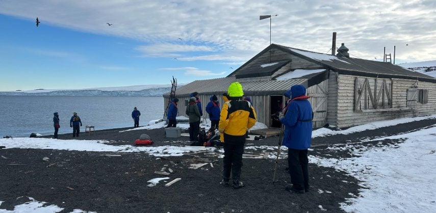 Captain Scott's Terra Nova hut at Cape Evans in the Ross Sea, Antarctica