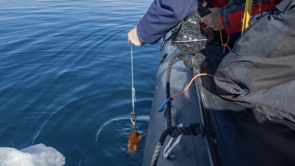 Sampling for phytoplankton in Antarctica