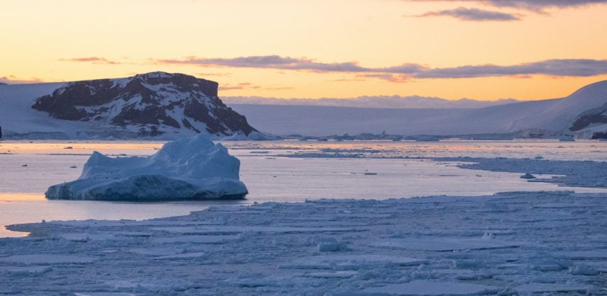 Sunrise over Antarctica