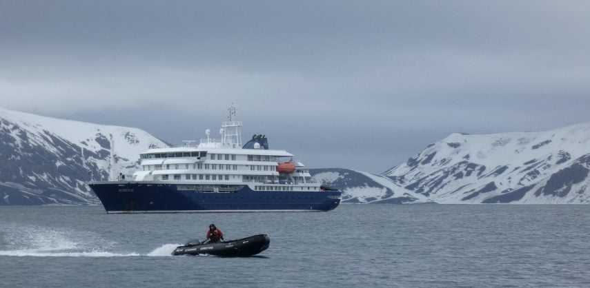 Hondius cruise ship in Antarctica