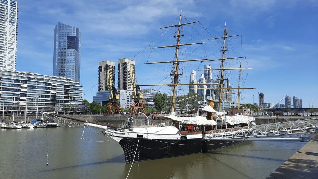 The ship ARA Uruguay in Buenos Aires, which took part int he rescue of the Nordenskjold expedition in Antarctica in 1903